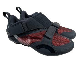 Nike Womens SuperRep Clipless Cycling Shoes Black/Red Silver Womens Size 6.5